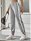 cheap Women&#039;s Clothing-Women&#039;s Casual / Sporty Sports Elastic Waist Pants Chinos Full Length Pants Stretchy Sports Fitness Plain Mid Waist Comfort Outdoor Gray S M L XL