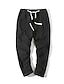 cheap Pants-Men&#039;s Casual / Sporty Athleisure Drawstring Pocket Pants Trousers Ankle-Length Pants Inelastic Sport Daily Plain Mid Waist Breathable Outdoor ArmyGreen Wine Black Khaki Light Grey M L XL XXL 3XL