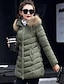 economico Piumini e parka da donna-Cappotto invernale parka da donna di vendita calda soprabito lungo giacca sottile (grigio, xl)