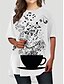 cheap Plus Size Dresses-Women&#039;s Plus Size Graphic T Shirt Dress Tee Dress Print Crew Neck Half Sleeve Basic Fall Spring Causal Daily Short Mini Dress Dress