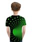 preiswerte Jungen T-Shirts &amp; Hemden-Jungen 3D Farbblock Regenbogen 3D-Druck T-Shirt Kurzarm 3D-Druck Sommer Sport Strassenmode Basic Polyester Spandex kinderkleidung 3-12 Jahre