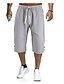 cheap Pants-Men&#039;s Shorts Shorts Short Pants Casual Solid Color Mid Waist Sports Black Green Black Gray Navy Blue M L XL XXL 3XL