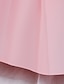 cheap Girls&#039; Dresses-Kids Little Girls&#039; Dress Solid Colored Party Birthday Party Layered Bow Blushing Pink Wine Green Knee-length Sleeveless Cute Sweet Dresses All Seasons Children&#039;s Day Slim 2-6 Years