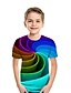 billige T-skjorter og skjorter til gutter-Gutt 3D Fargeblokk Regnbue 3D Print T skjorte Kortermet 3D-utskrift Sommer Aktiv Sport Gatemote Polyester Barn Baby 2-13 år Daglig