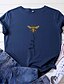 economico T-shirts-Per donna Per eventi Blusa Pop art Rotonda Essenziale Top 100% cotone blu navy Rosa Verde oliva / Per uscire