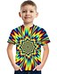 billige T-shirts &amp; Trøjer til Drenge-Drenge T-shirt Kortærmet T-shirt Grafisk Farveblok 3D Print 3D-udskrivning Aktiv Sport Gade Polyester Rayon Børn 3-12 år 3D-printet grafik Skjorte