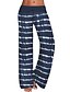 abordables Pants-pantalon de confort pour femmes pantalon décontracté taille haute avec cordon de serrage d&#039;été pantalon de pyjama rayé bleu
