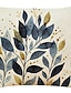 billige Bottoms-4.0 stk Falsk Lin Putecover, Enkel Klassisk Trykt mønster Art Deco Blomster og planter Glidelås Kvadrat Tradisjonell Klassisk