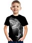 billige T-shirts &amp; Trøjer til Drenge-Børn Drenge T-shirt Dinosaurus Kortærmet Digital Dyr 3D-udskrivning Blå militærgrøn Grå Børn Toppe Aktiv Basale Sej Sommer Afslappet Dagligdagstøj 3-12 år