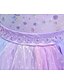 cheap Girls&#039; Dresses-Kids Little Dress Girls&#039; Rainbow Floral Unicorn Christmas Party Tulle Dress Lace Blue White Purple Knee-length Short Sleeve Elegant Princess Cute Dresses Christmas Slim 1-5 Years