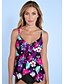 cheap Tankini-Women&#039;s Swimwear Tankini Beach Top Normal Swimsuit Floral Color Block Modest Swimwear Hollow Out Tie Knot Open Back Print Purple Strap Blouse T shirt Tee Bathing Suits Party Vacation New / Sexy