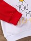 preiswerte Kapuzenpullover &amp; Sweatshirts für Mädchen-Kinder Mädchen Kapuzenpullover Langarm Buchstabe Druck Rote Kinder Oberteile Ganzjährig Aktiv Normale Passform 3-6 Jahre alt