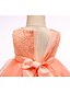 cheap Bottoms-Baby Girls&#039; Active Basic Cotton Party Birthday Solid Colored Lace Sleeveless Dress Knee-length Blue Blushing Pink Orange