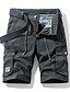 cheap Pants-Men&#039;s Shorts Cargo Shorts Shorts Cargo Shorts Pants Solid Colored Mid Waist ArmyGreen Black Khaki Dark Gray 32 34 36 38 40