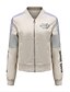 preiswerte Damen Jacken-Damen Jacke Bomberjacke Herbst Winter Frühling Strasse Täglich Verabredung Kurz Mantel Rundhalsausschnitt Warm Regular Fit Sport Elegant Alltag Jacken Langarm Patchwork Einfarbig Buchstabe Rosa