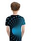 billige T-shirts &amp; Trøjer til Drenge-Drenge 3D Farveblok Regnbue 3D Print T-shirt Kortærmet 3D-udskrivning Sommer Sport Gade Basale Polyester Spandex Børn 3-12 år