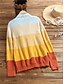 cheap Cardigans-Women&#039;s Cardigan Rainbow Knitted Basic Long Sleeve Sweater Cardigans Fall Winter Open Front Rainbow