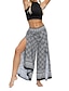 cheap Pants-Women&#039;s Basic Boho Layered Print Harem Pants Plus Size Full Length Pants Micro-elastic Gym Yoga Pattern High Waist Comfort Sports Loose Black Gray Light gray Dark Gray S L