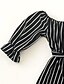 cheap Family Look Sets-Family Look Overall &amp; Jumpsuit Daily Striped Patchwork Black Maxi Long Sleeve Active Matching Outfits