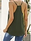 abordables Vestimenta de Mujeres-Mujer Blusa Camiseta sin mangas Plano Escote en Pico Moda Casual / Diario Tops Gris Verde Trébol Blanco