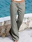 cheap Pants-Women&#039;s Simple Mid Waist Wide Leg Pants in Cotton Blend