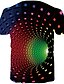 abordables Camisetas y camisas para niños-Chico 3D Bloque de color Arco iris de impresión en 3D Camiseta Manga Corta Impresión 3D Verano Deportes Ropa de calle Básico Poliéster Licra Niños 3-12 años