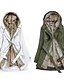 cheap Coats &amp; Trench Coats-Women&#039;s Parka Fall Winter Spring Shopping Causal Holiday Long Coat Casual Jacket Long Sleeve Zipper Lace Solid Color ArmyGreen White Black