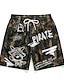 cheap Pants-Men&#039;s Swimwear Swim Trunks Board Shorts Swimsuit Print Brown Bathing Suits Casual Sports / Beach