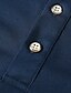 abordables Camisas de hombres-Hombre Casual no imprimible Camiseta de golf Camiseta de tenis Color sólido Manga Corta Tops Sencillo Negro Blanco Azul Marino / Verano