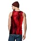 cheap Tank Tops-Men&#039;s Unisex Tank Top Undershirt Shirt Galaxy Graphic Prints 3D Print Round Neck Plus Size Casual Daily Sleeveless Print Tops Basic Designer Big and Tall Red / Summer