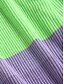billige Sweaters-Dame Genser Fargeblokk Strikket Akryl Fiber Grunnleggende Langermet Genser og cardigans Høst Vinter V-hals Grønn