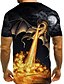 cheap Men&#039;s Tees &amp; Tank Tops-Dragon Mens 3D Shirt For Festival | Black Summer Cotton | Men&#039;S Tee Graphic Prints Round Neck 3D Daily Holiday Short Sleeve Clothing Apparel Designer Casual Big