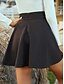 preiswerte Damenmode-Damen Grundlegend Modisch Röcke Täglich Glatt Schwarz S M L