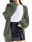 cheap Cardigans-Women&#039;s Cardigan Sweater Open Front Crochet Waffle Knit Cotton Button Drop Shoulder Spring Fall Winter Tunic Causal Casual Long Sleeve Solid Color Black White Army Green S M L