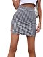 cheap Women&#039;s Clothing-Women&#039;s Basic Fashion Skirts Street Daily Wear Stripes Houndstooth S M L