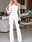 cheap Jumpsuits &amp; Rompers-Women&#039;s Casual Party Casual Daily  Blue White Black Jumpsuit Solid Color / Wide Leg