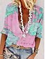 preiswerte Tops &amp; Blouses-Damen Hemd Bluse Graphic Casual Täglich Rosa Blau Purpur Bedruckt Langarm Vintage Basic Hemdkragen Regular Fit Frühling Herbst