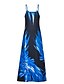 abordables Dresses-Mujer Vestido largo maxi Vestido de tirantes Blanco Azul Piscina Fucsia Sin Mangas Estampado Estampado Escote en Pico Primavera Verano Casual Sensual 2022 S M L XL XXL 3XL 4XL 5XL