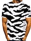cheap Men&#039;s Tees &amp; Tank Tops-Men&#039;s Shirt T shirt Tee Tee Graphic Prints Zebra Round Neck Black-White Pink Blue 3D Print Daily Holiday Short Sleeve Print Clothing Apparel Designer Casual Big and Tall