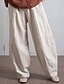 cheap Women&#039;s Plus Size Bottoms-Women&#039;s Plus Size Wide Leg Pocket Pants Solid Color Date Vacation Basic Long Mid Waist Fall Spring Summer White One-Size