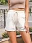 preiswerte Damenmode-Damen Kurze Hosen Kurze Hosen Hose Mikro-elastisch Alltag Täglich Glatt Mittlere Taillenlinie Weiß S M L XL / Fleece-Futter
