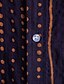 cheap Men&#039;s-Men&#039;s Shirt Polka Dot Striped Turndown Casual Daily Short Sleeve Button-Down Tops Casual Fashion Breathable Comfortable Purple / Beach