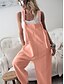abordables Jumpsuits &amp; Rompers-Mujer Mono Color sólido Casual Ropa Cotidiana Holgado Sin Mangas S M L Verano