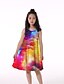 cheap Girls&#039; Dresses-Kids Little Girls&#039; Dress Tie Dye Tank Dress Ruched Print Rainbow Knee-length Sleeveless 3D Print Dresses Spring &amp; Summer Loose 4-13 Years