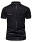 cheap Tank Tops-Men&#039;s Golf Shirt Tennis Shirt Striped non-printing Collar Casual Daily Short Sleeve Tops Simple Classic White Black