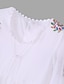 baratos Roupas Iguais Kit Família-Mamãe e eu Vestidos Gráfico Bordado Branco Roupas Combinando