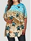 abordables Robes Grandes Tailles  Femme-Femme Grande Taille Graphic Robe t-shirt Imprimer Col Rond Demi Manches basique Eté Printemps Casual du quotidien Mini robe Robe