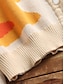 billige Sweaters &amp; Cardigans-Dame Kofte Fargeblokk Geometrisk Strikket Grunnleggende Langermet Genser og cardigans Høst Vinter Skjortekrage Regnbue