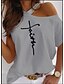 abordables Chemisier-Fronage T-shirt graphique d&#039;été décontracté à manches courtes pour femmes