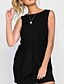 cheap Women&#039;s Clothing-LITB Basic Women&#039;s Tie Front Runched Shirt Dress Sleeveless T-Shirt Dress Solid Color Knee Length Summer Outfit Mini Dress Lined Body Shape